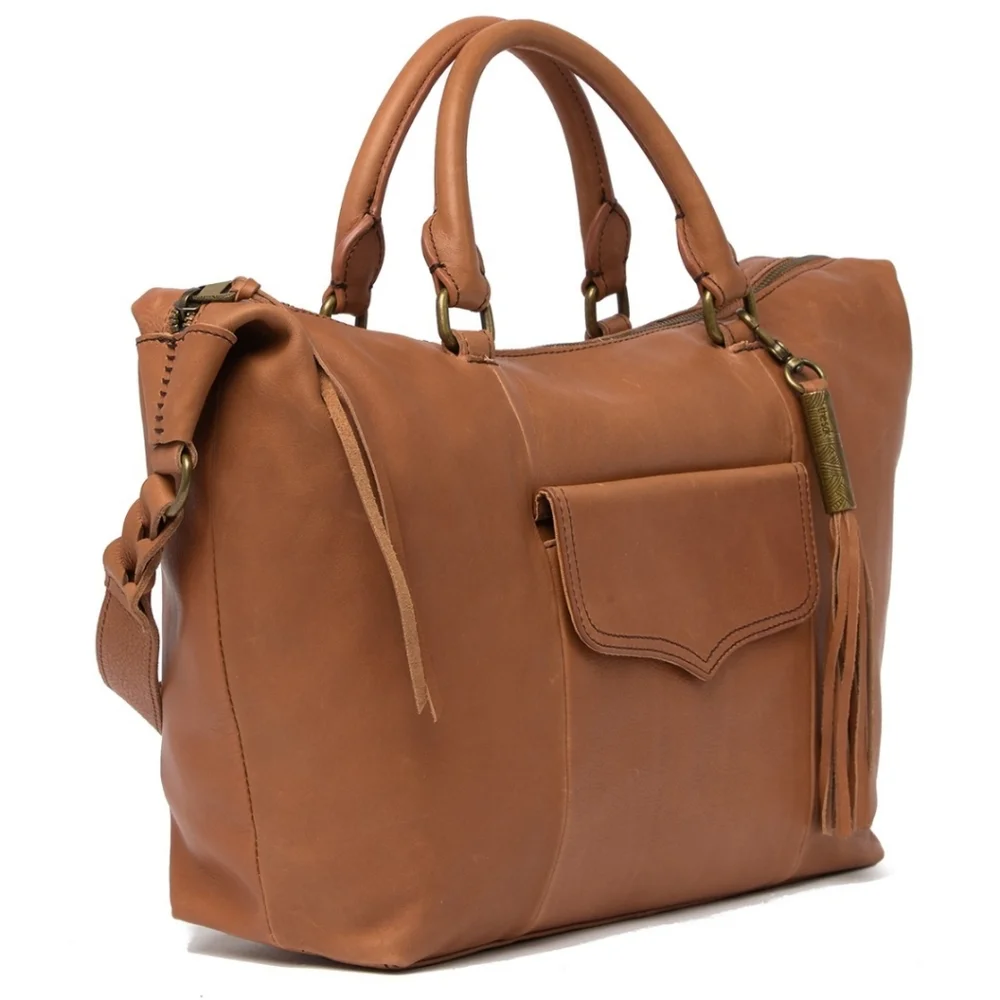 NEW The Sak Sierra Brown Convertible Satchel Bag